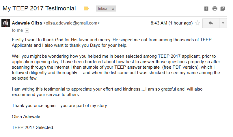www.dayoadetiloye.com Testimonials